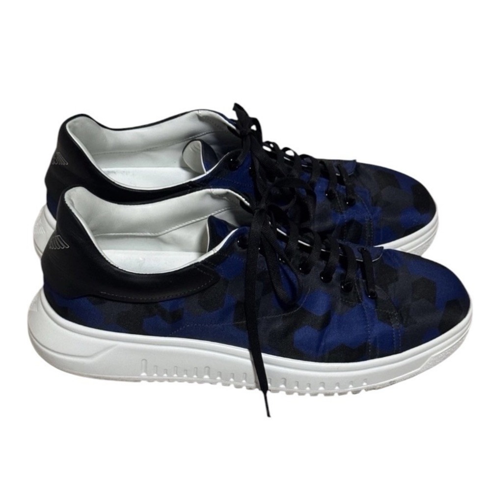 Emporio Armani Camo Print Men's Sneakers Size 9 US Black Blue  X4X159 XG816